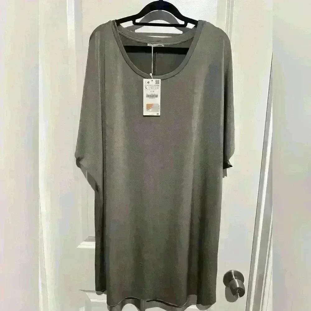 NWT Zara Green Oversized Shift Dress - Picture 4 of 5